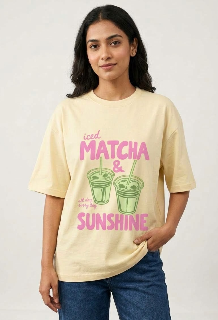 Matcha Sunshine Oversized T-Shirt