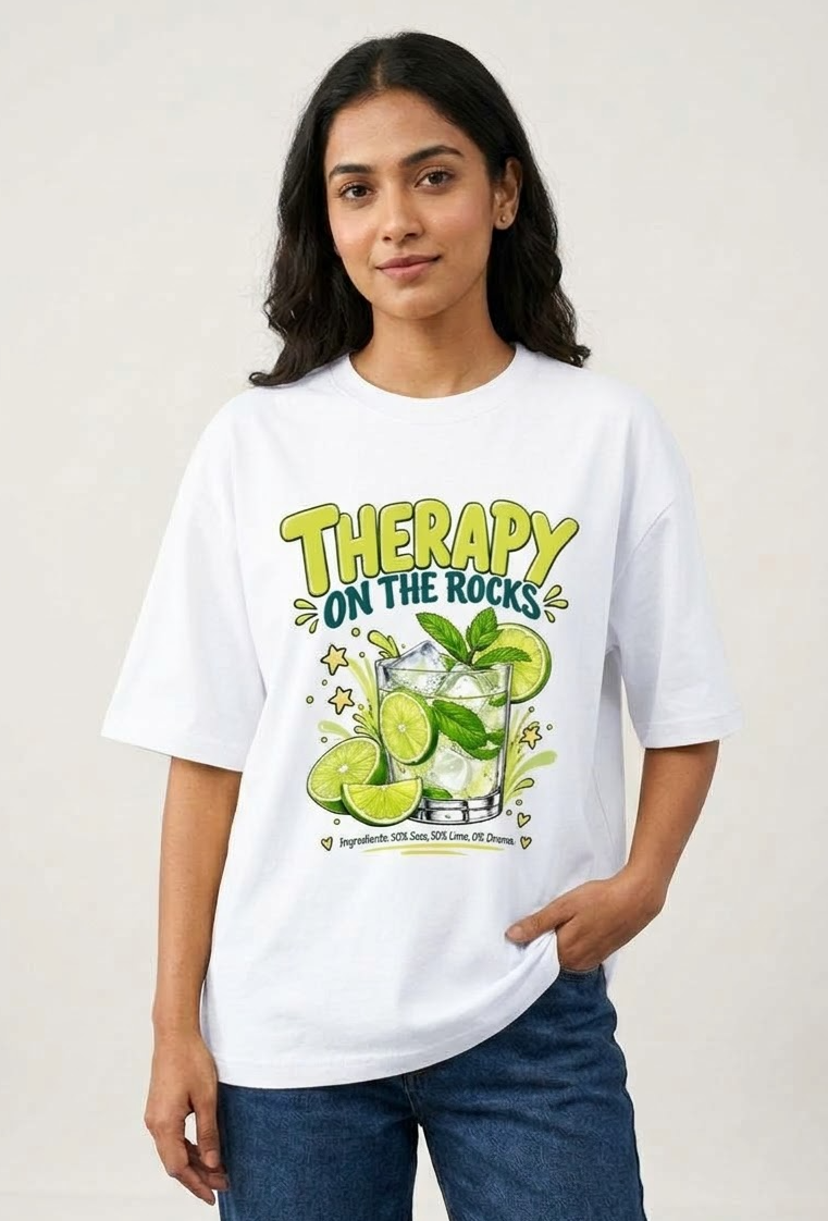 Therapy On The Rocks Oversized T-Shirt
