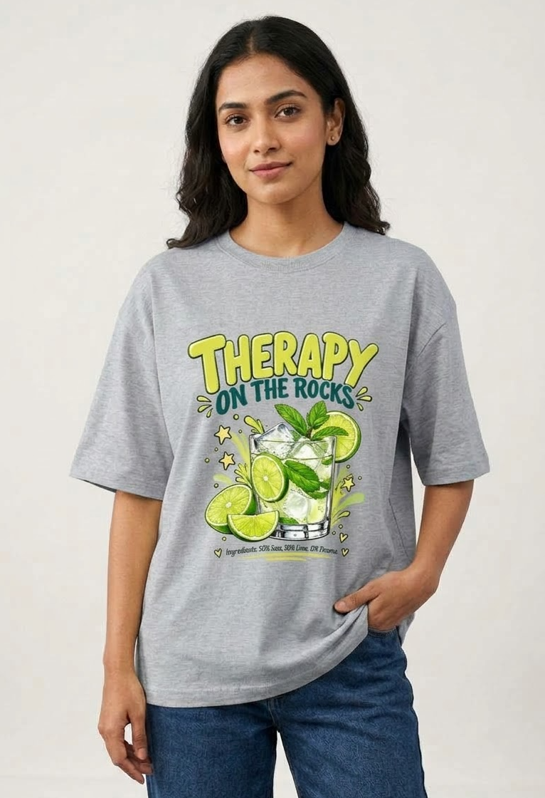 Therapy On The Rocks Oversized T-Shirt