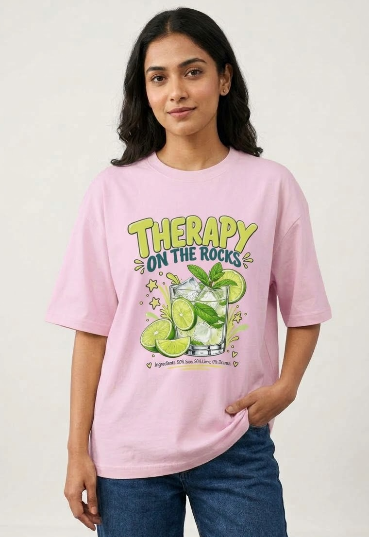 Therapy On The Rocks Oversized T-Shirt