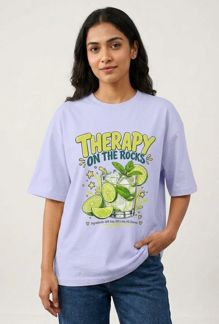Therapy On The Rocks Oversized T-Shirt